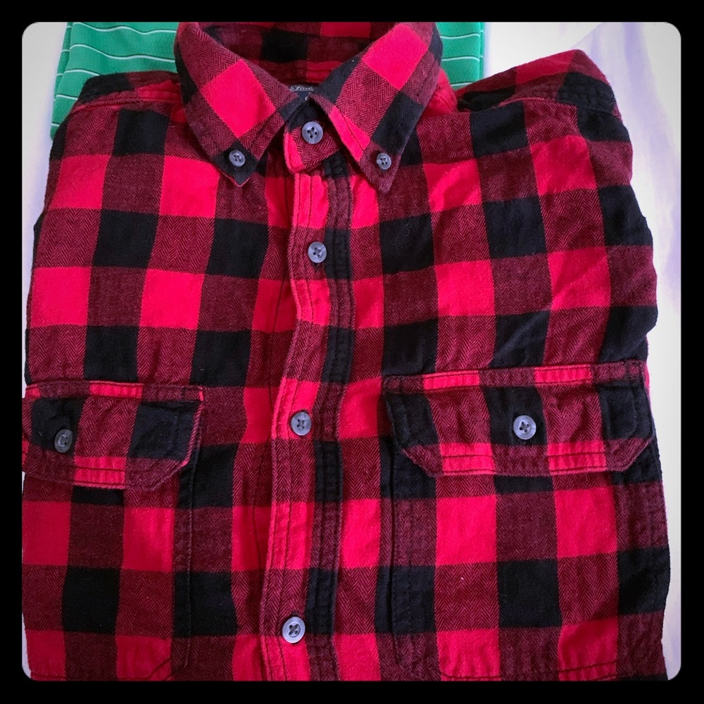 Bitten down flannel shirt men’s small